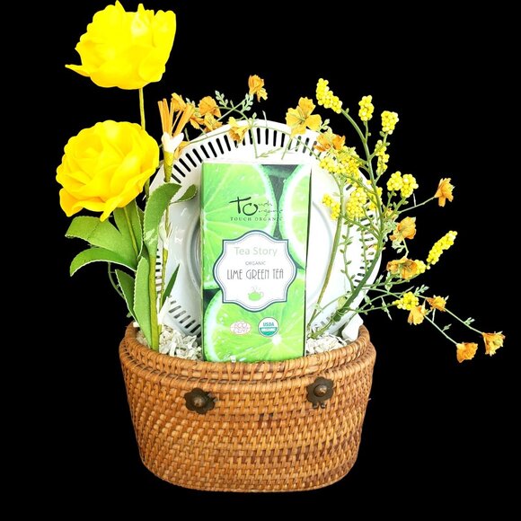 Gift Basket Baby Shower Vintage Antique Gift Shabby Chic Decor Baby Girl - Picture 11 of 12